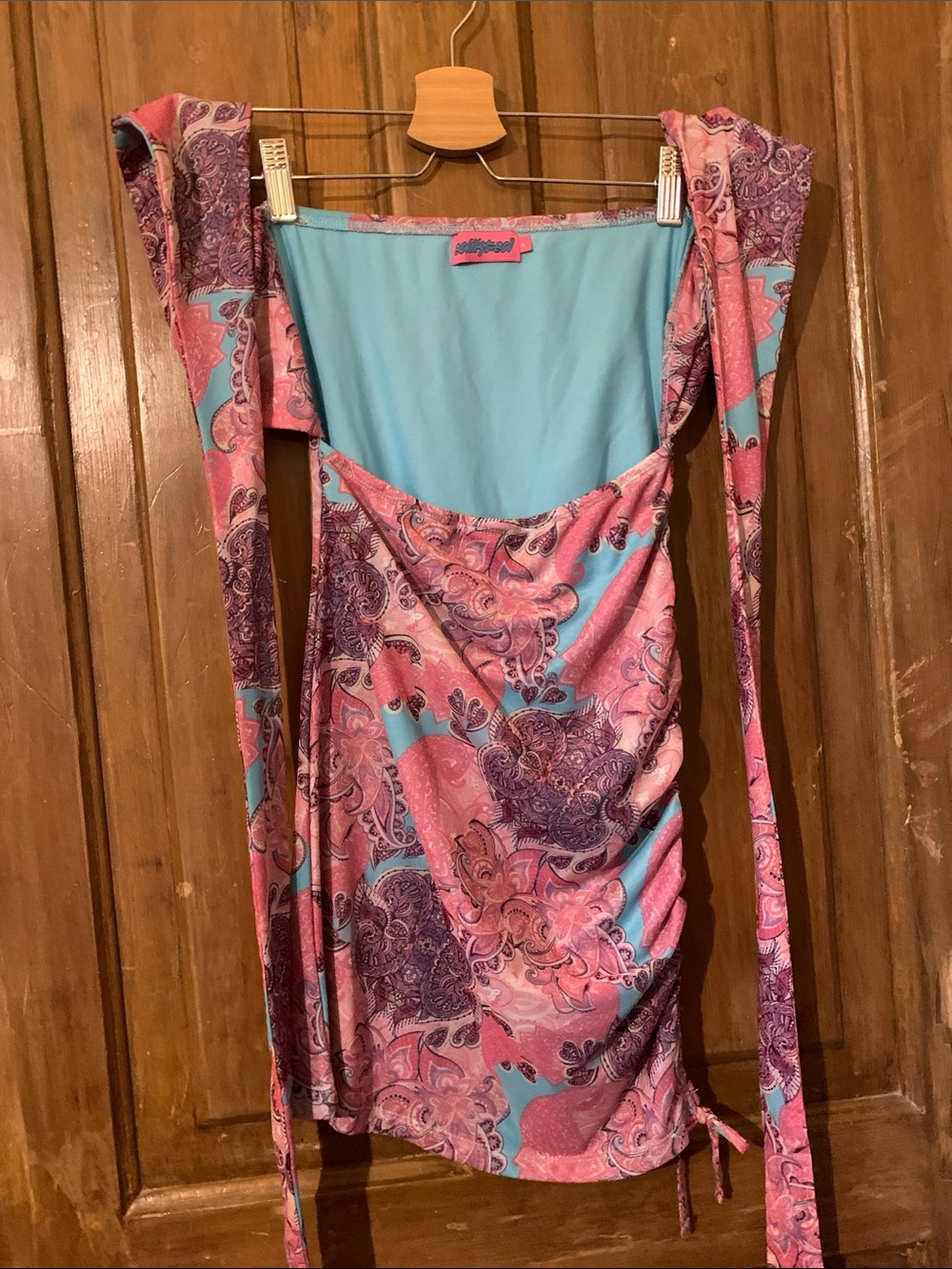 Edikted Wrap Dress with Rutched Side - Picture 2 of 6